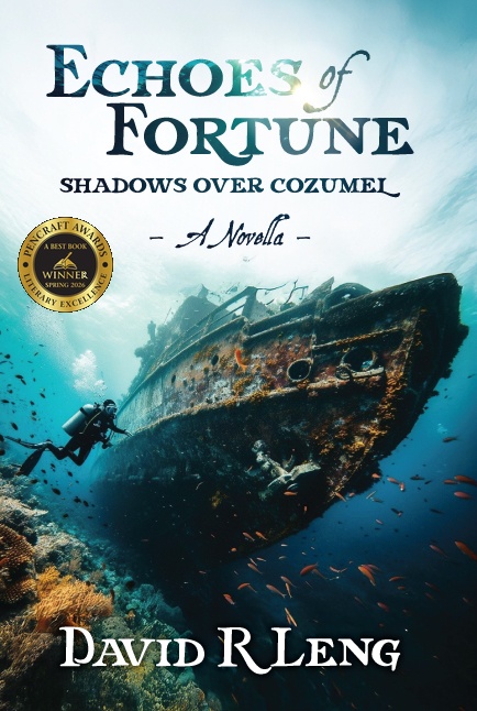 Shadows Over Cozumel, Kirkus GET IT pick and PenCraft Best Thriller, free historical thriller novella by David R Leng