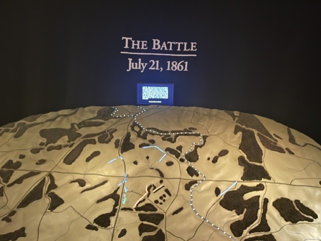 Terrain relief model of Manassas National Battlefield