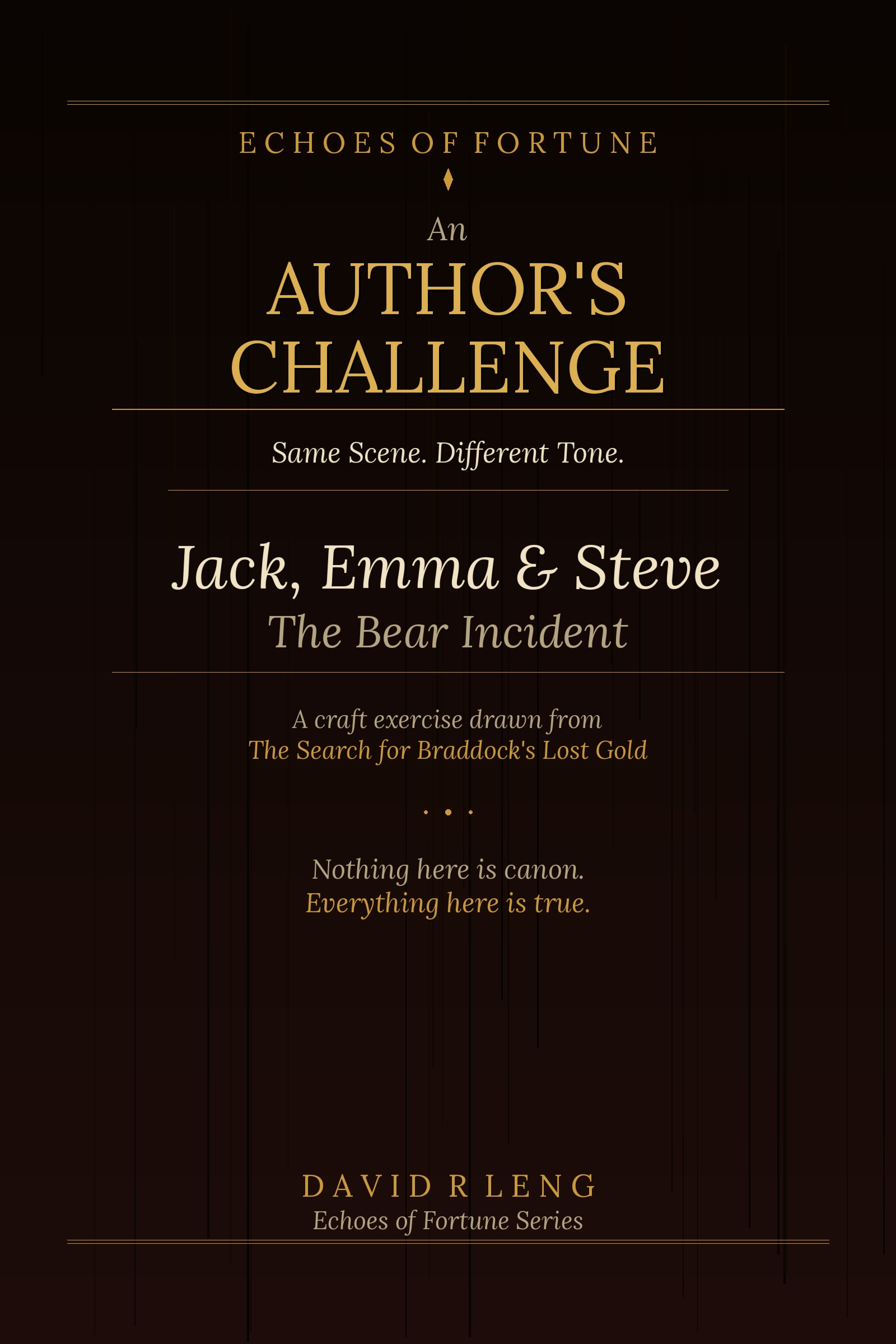 An Author's Challenge: The Bear Incident cover